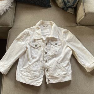 Loft white jean jacket